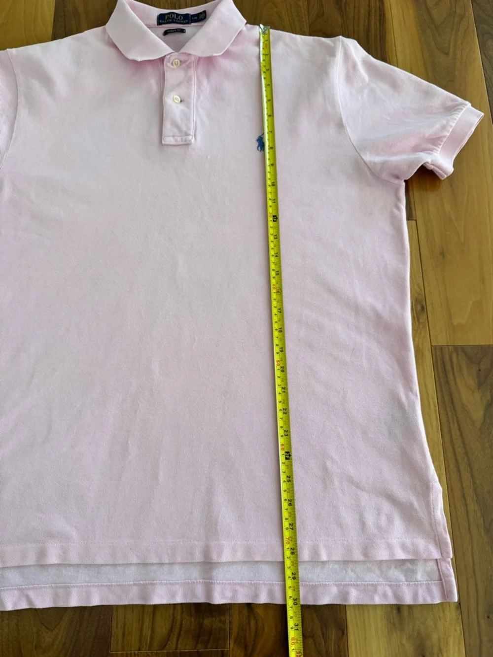 Polo Ralph Lauren Classic Fit Solid Pink Mesh Polo Shirt Pony Logo Size L